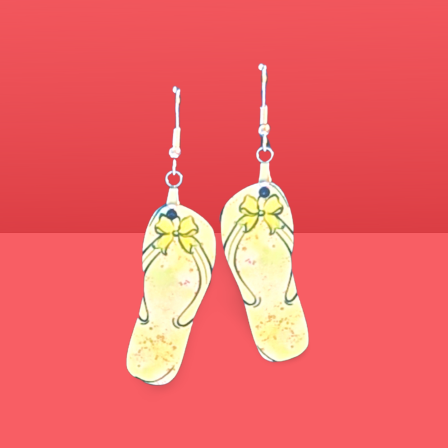 Flip Flop Shaped Sublimated Earrings