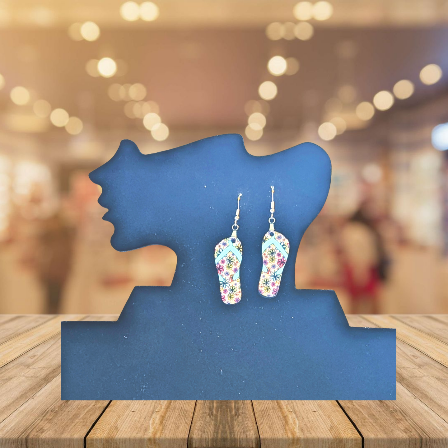 Flip Flop Shaped Sublimated Earrings