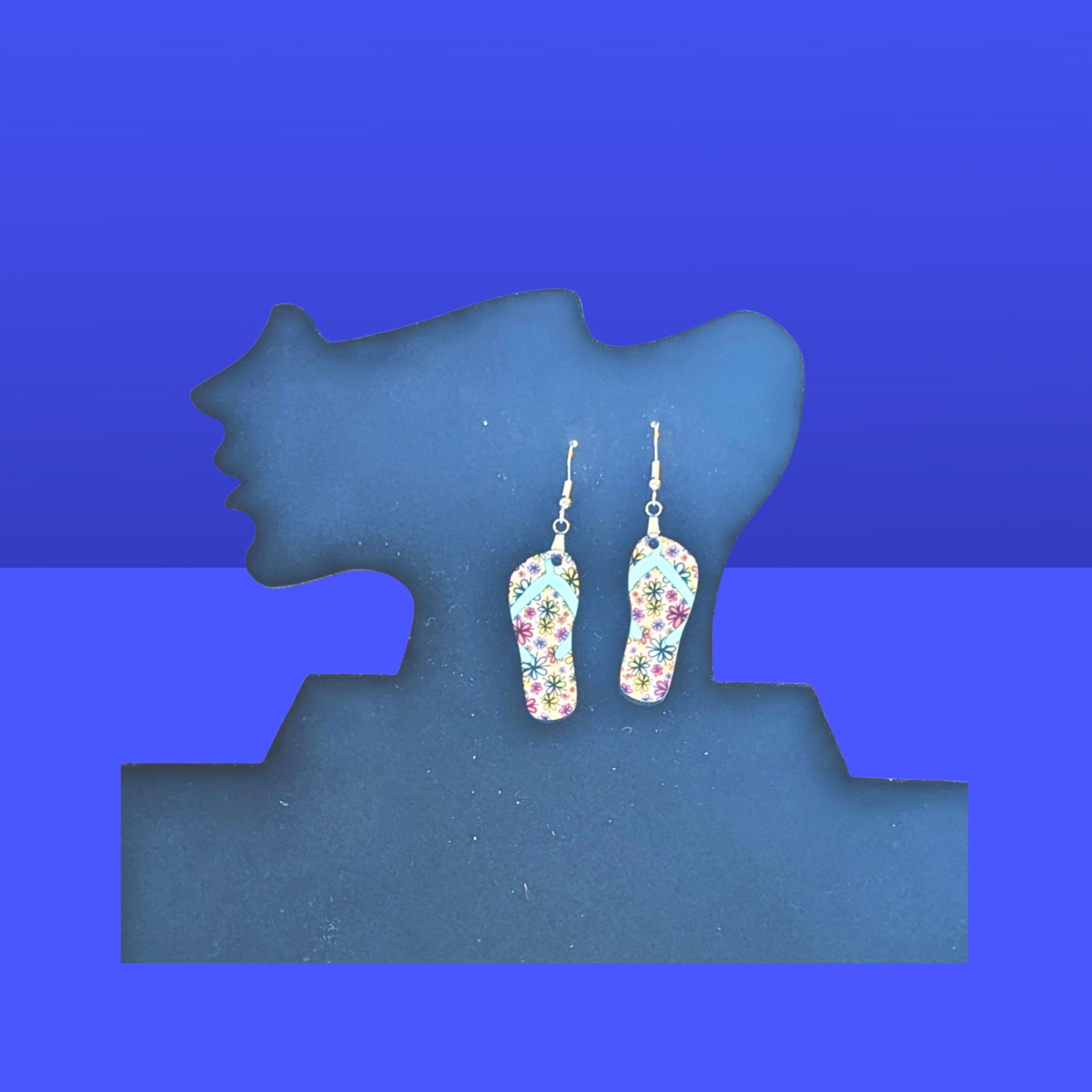 Flip Flop Shaped Sublimated Earrings