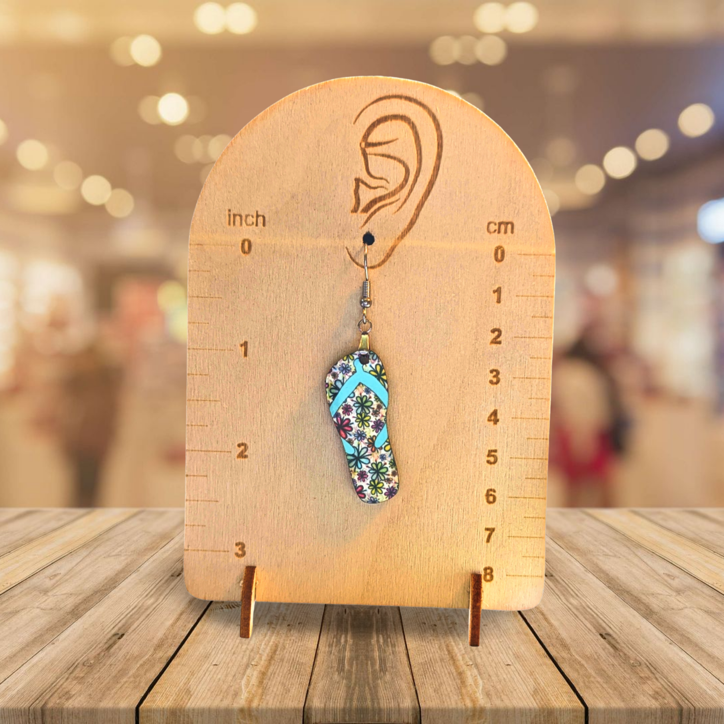 Flip Flop Shaped Sublimated Earrings