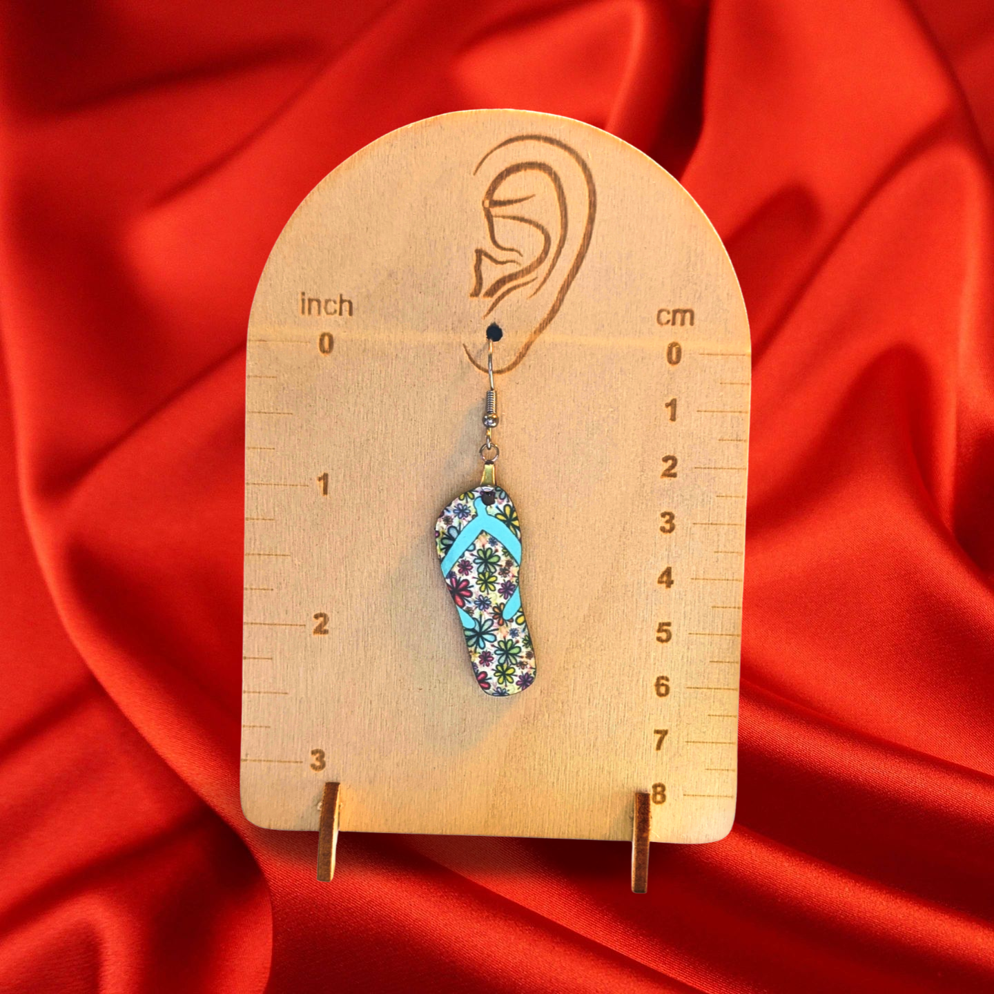 Flip Flop Shaped Sublimated Earrings