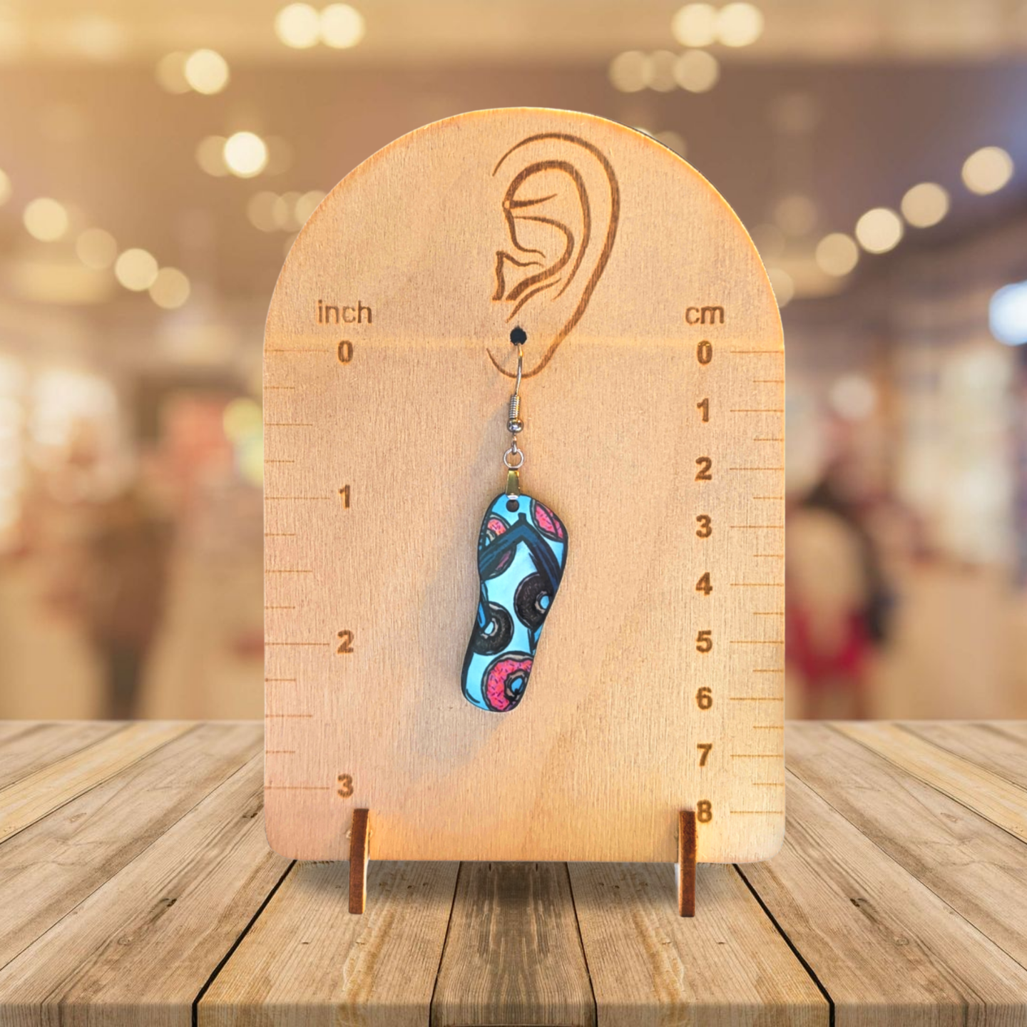 Flip Flop Shaped Sublimated Earrings