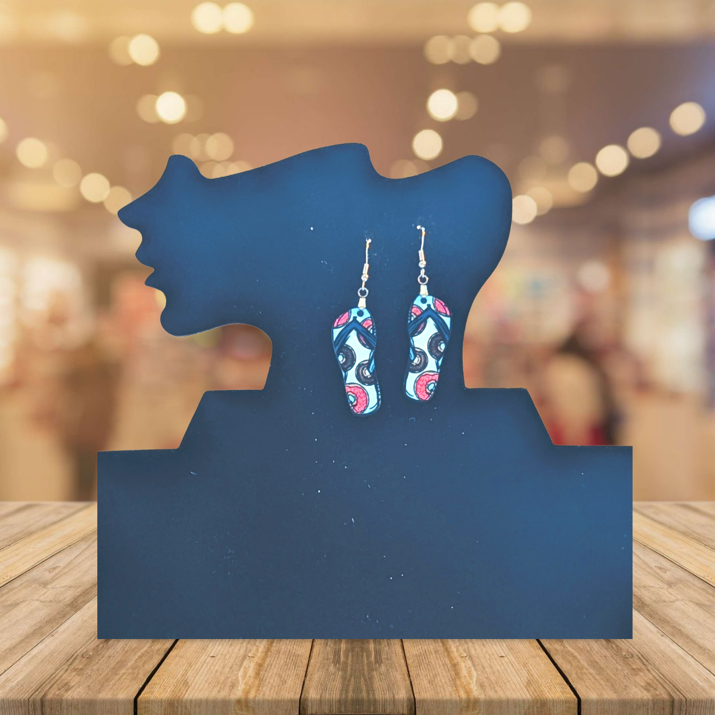 Flip Flop Shaped Sublimated Earrings