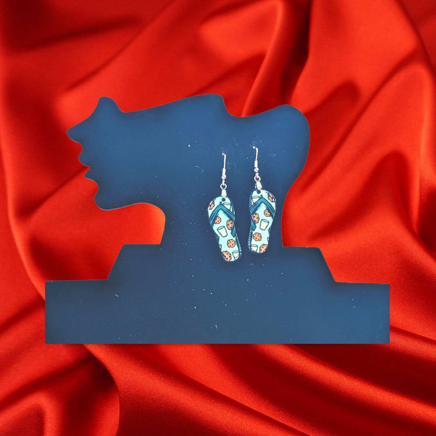 Flip Flop Shaped Sublimated Earrings