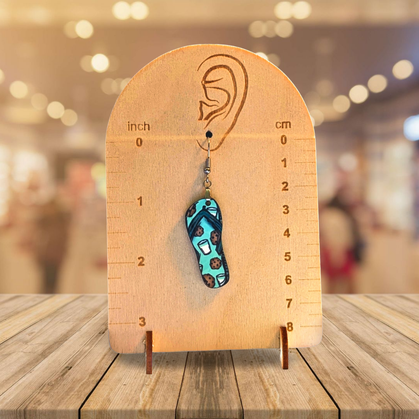 Flip Flop Shaped Sublimated Earrings