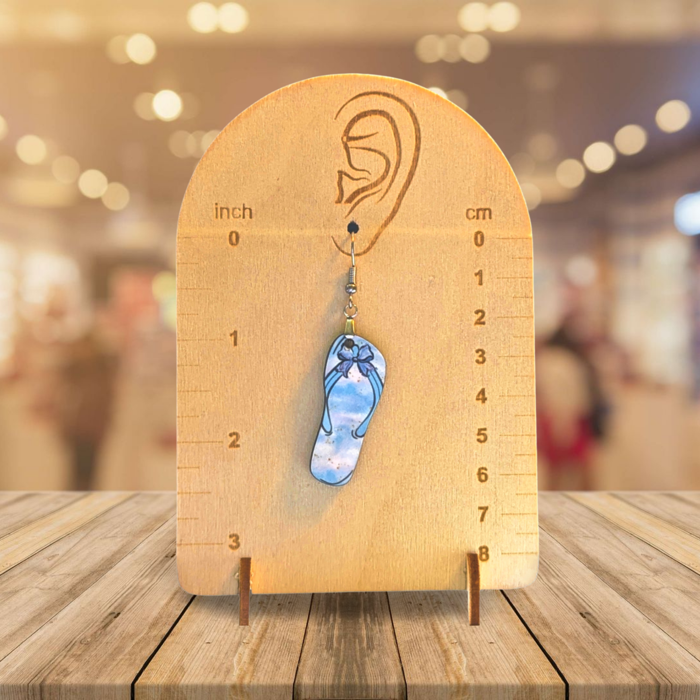 Flip Flop Shaped Sublimated Earrings