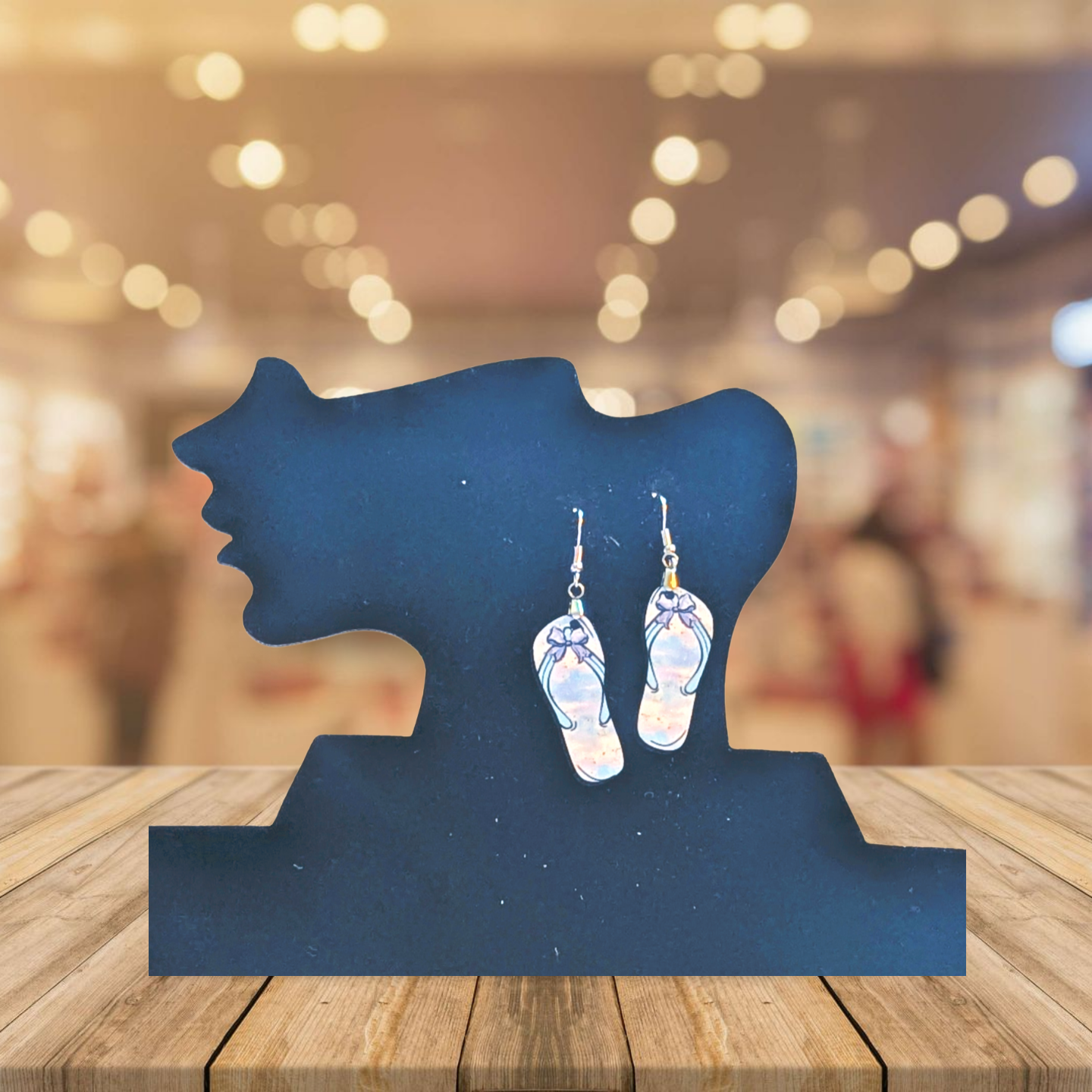 Flip Flop Shaped Sublimated Earrings