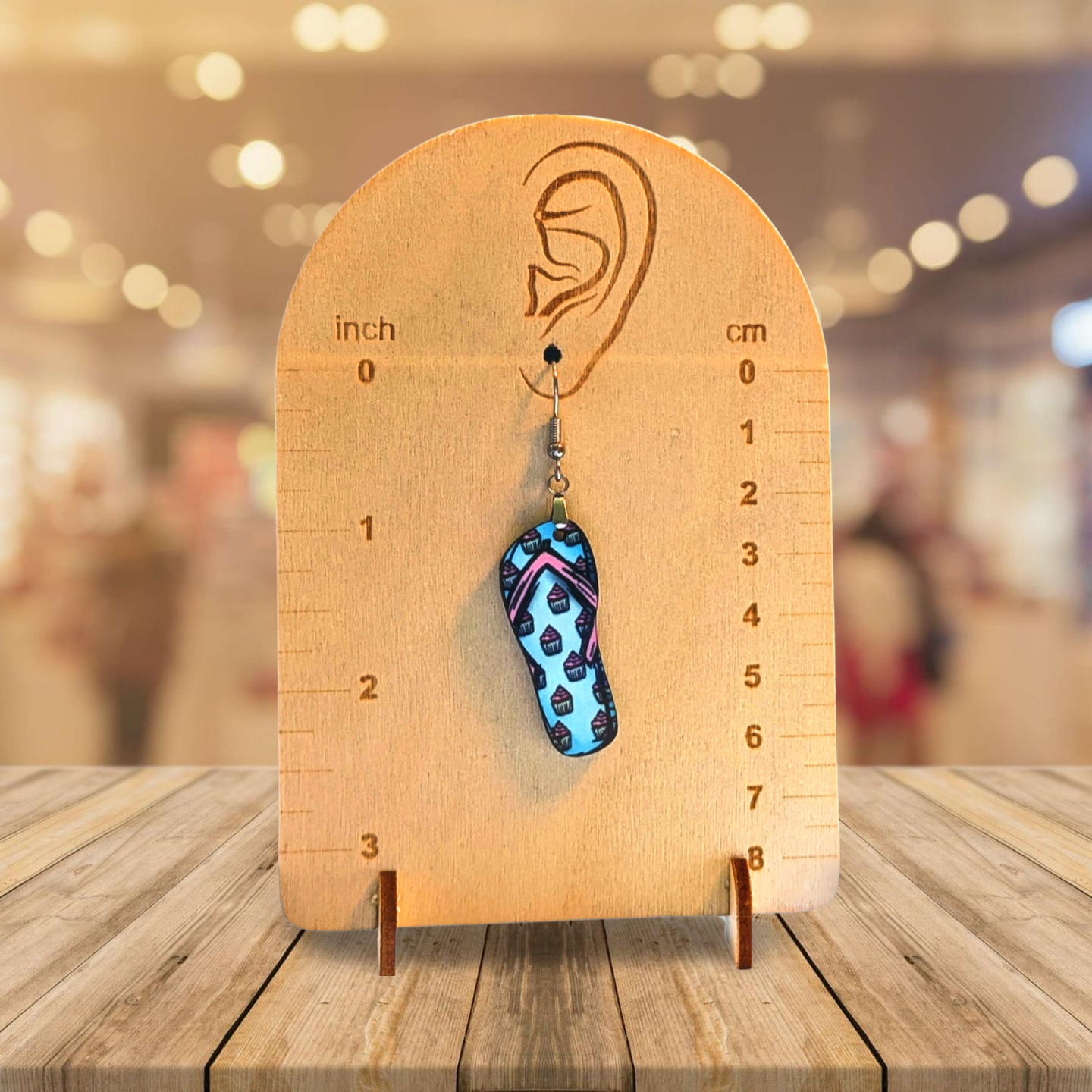 Flip Flop Shaped Sublimated Earrings