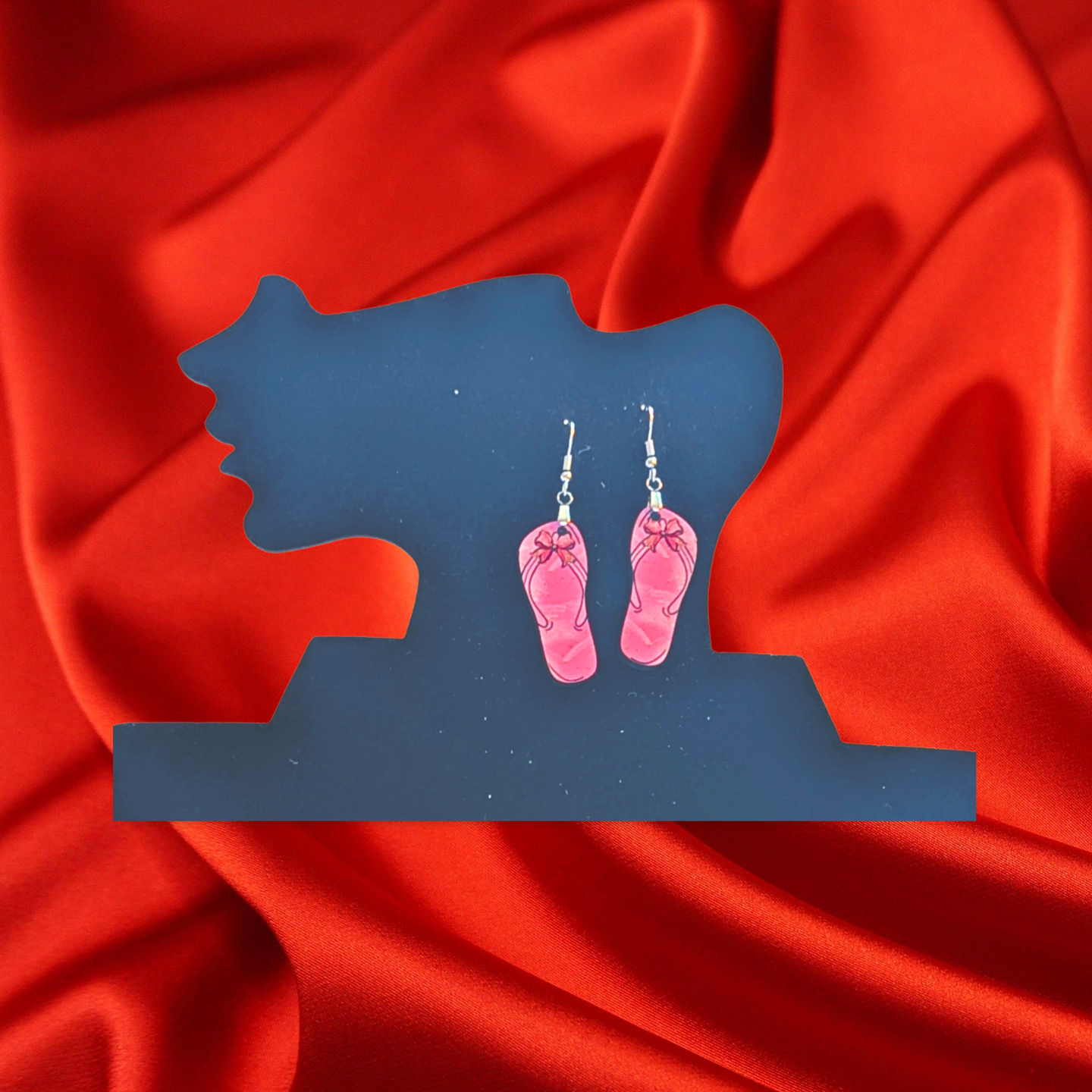 Flip Flop Shaped Sublimated Earrings