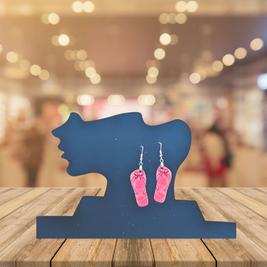 Flip Flop Shaped Sublimated Earrings