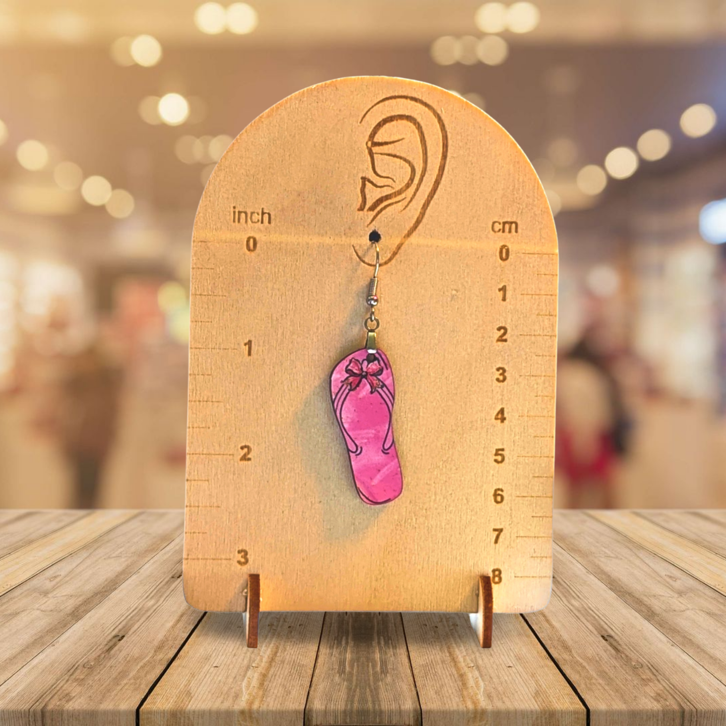 Flip Flop Shaped Sublimated Earrings