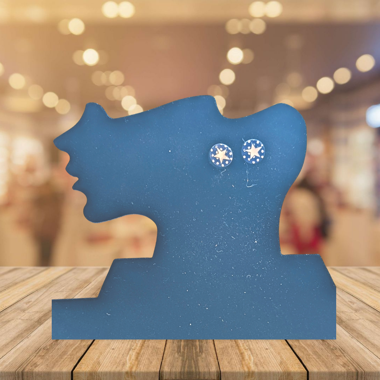 Round Shaped Stud Sublimated Earrings MDF