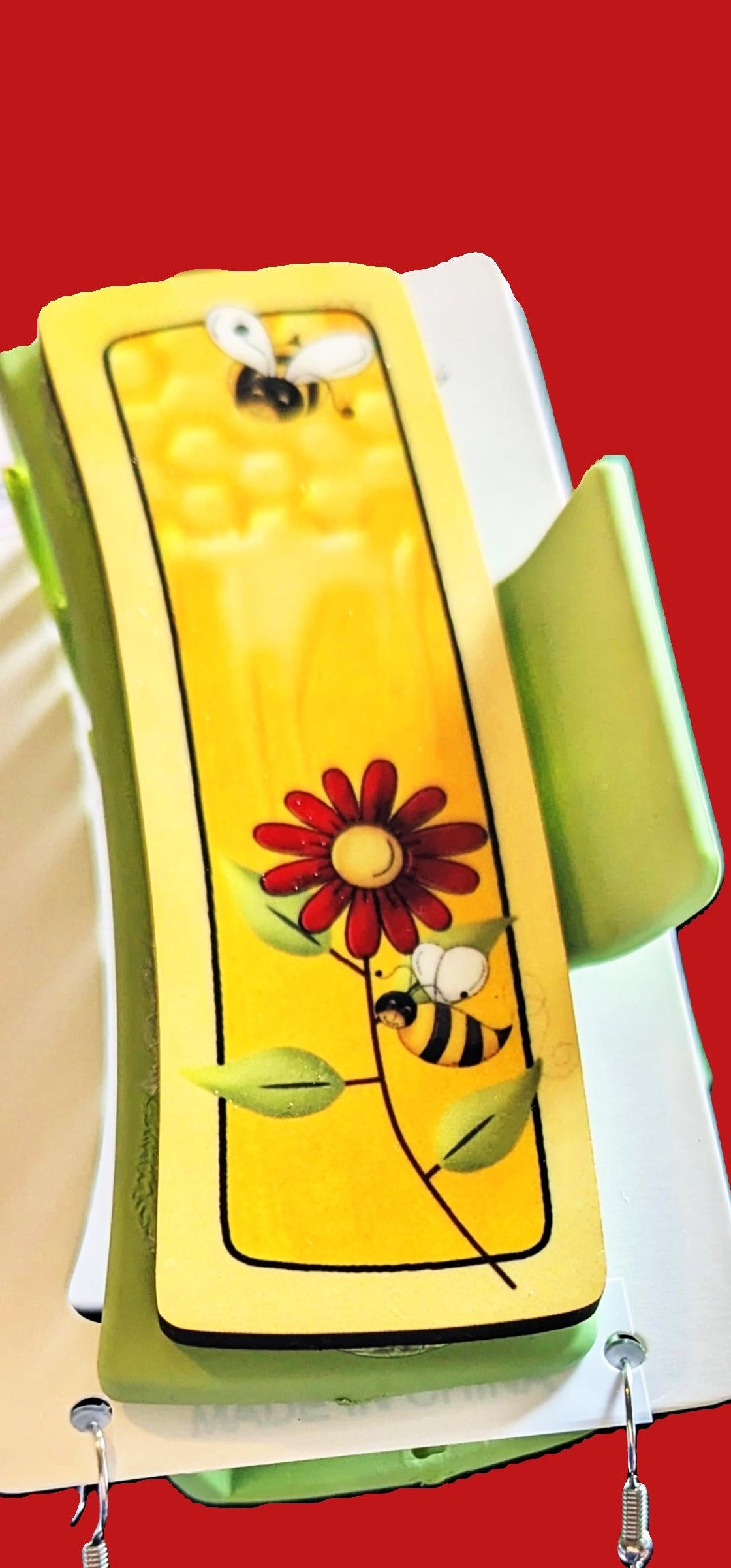 Bee Themed Sublimated Hair Clip MDF