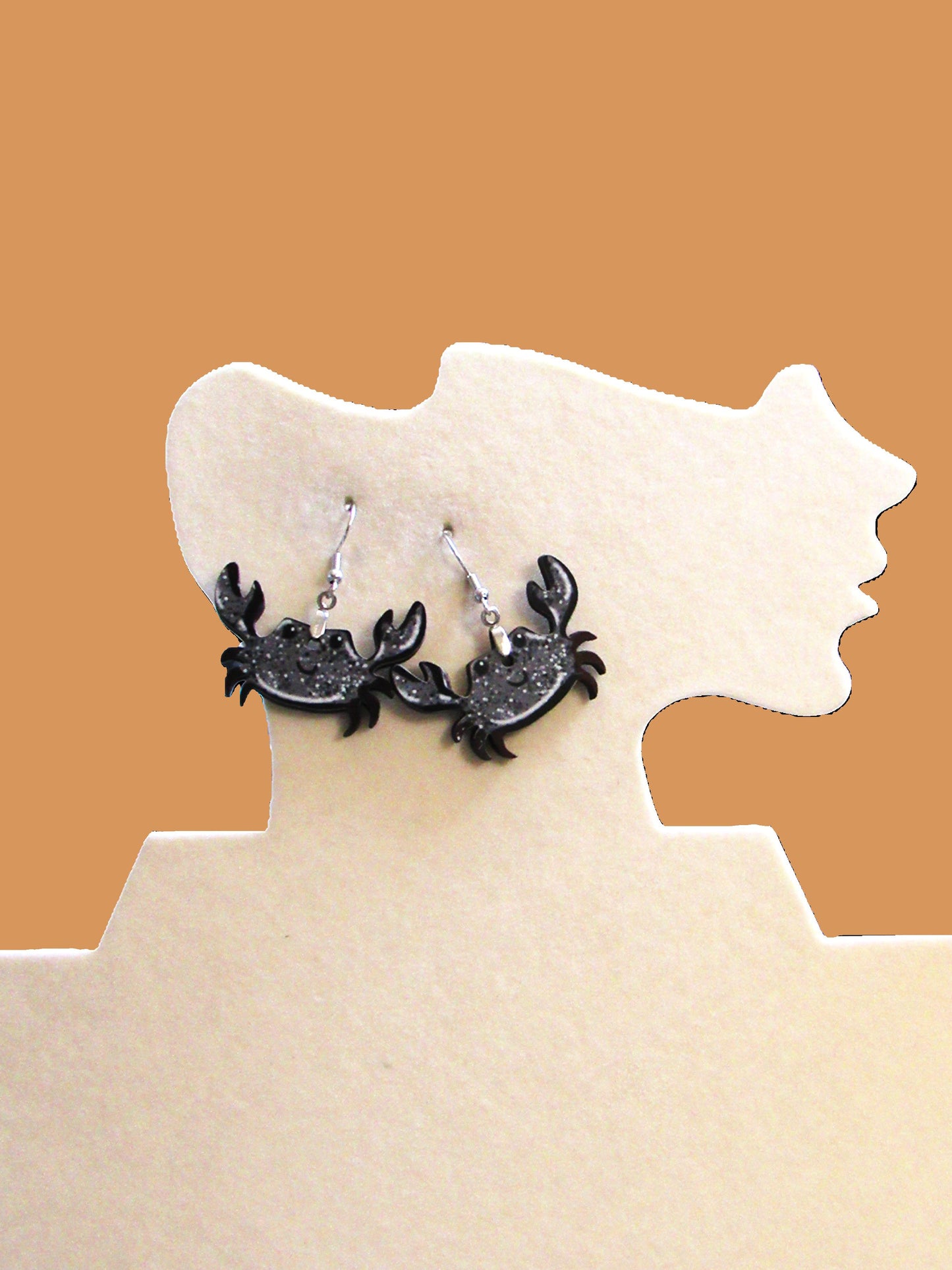 Crab Shaped Sublimated Earrings 1.5"
