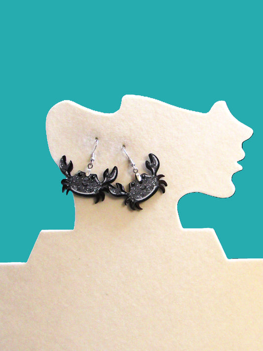 Crab Shaped Sublimated Earrings 1.5"