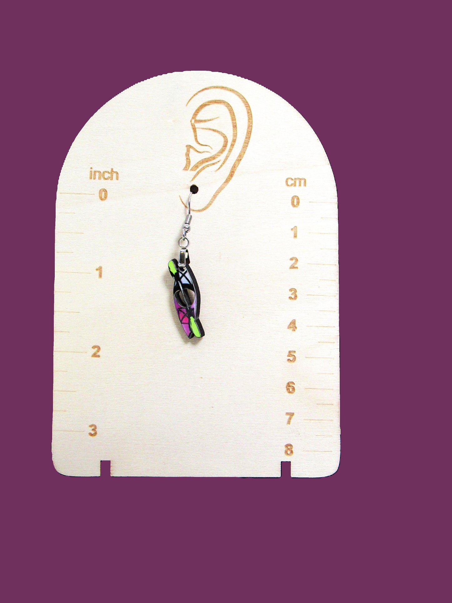Kayak Shaped Sublimated Earrings