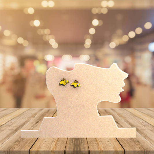 Open Flower Shaped Sublimated Stud Earring