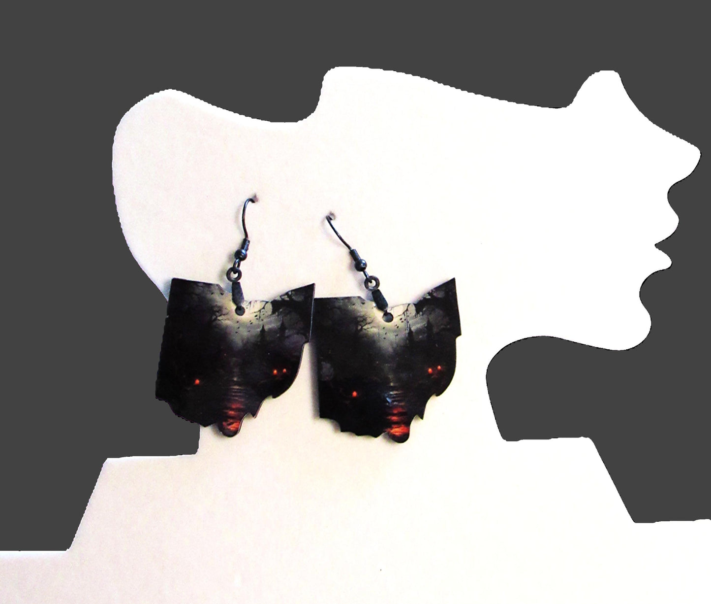 Ohio Shaped Sublimated Earrings