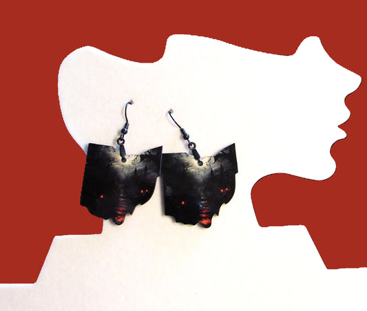 Ohio Shaped Sublimated Earrings