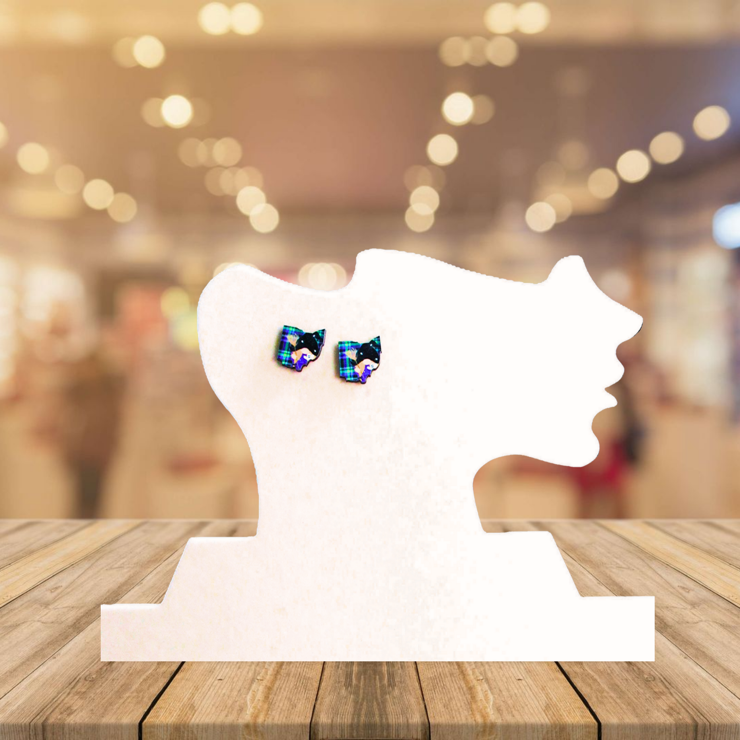 Ohio Shaped Sublimated Stud Earrings