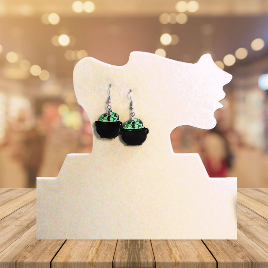 Cauldron Shaped Sublimated Earrings