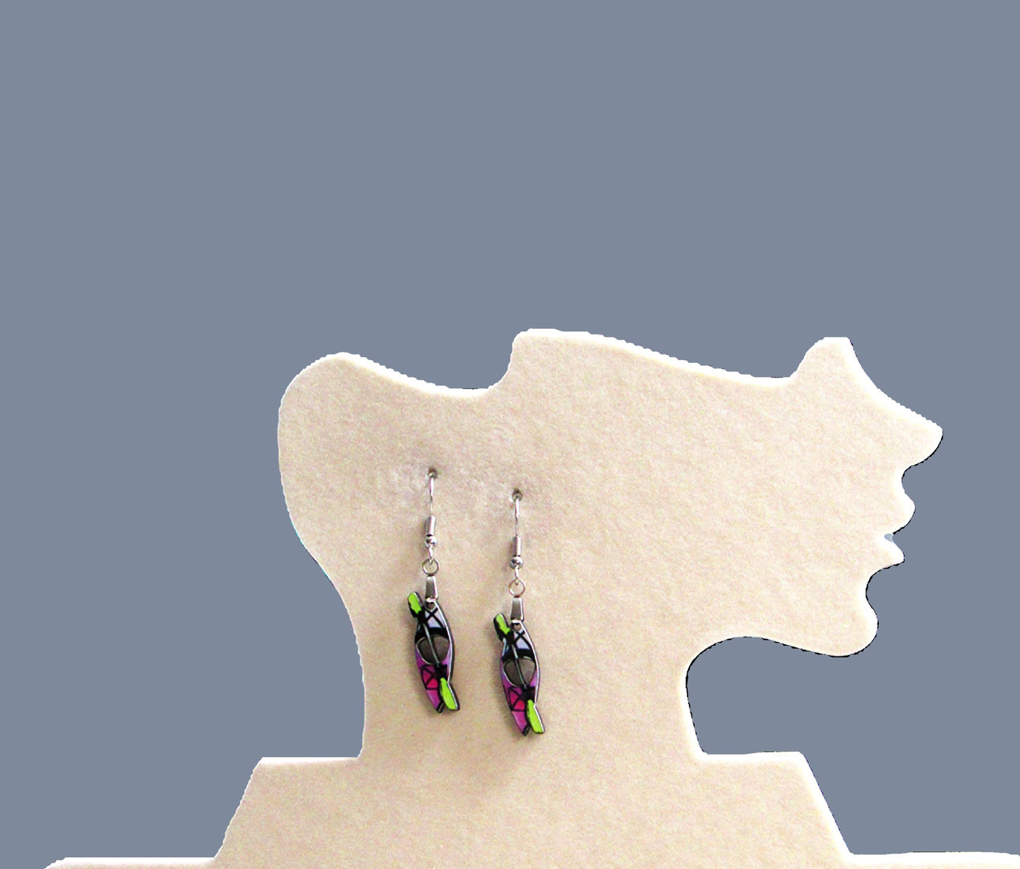 Kayak Shaped Sublimated Earrings