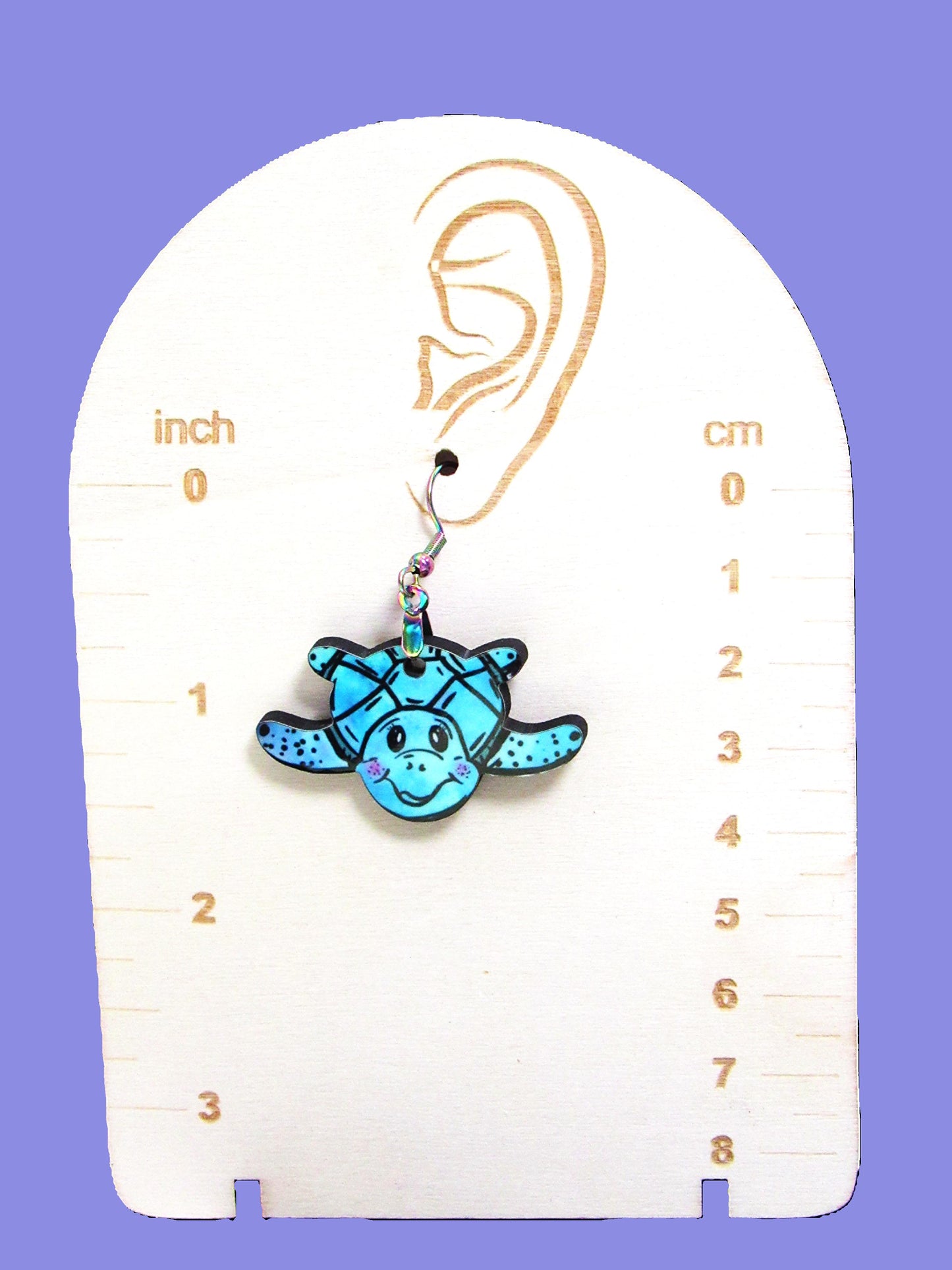 Sea Turtle Shaped Sublimated Earrings