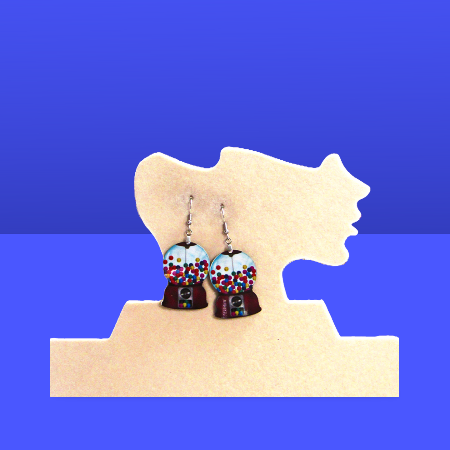 Snow Globe Shaped Sublimated Earrings