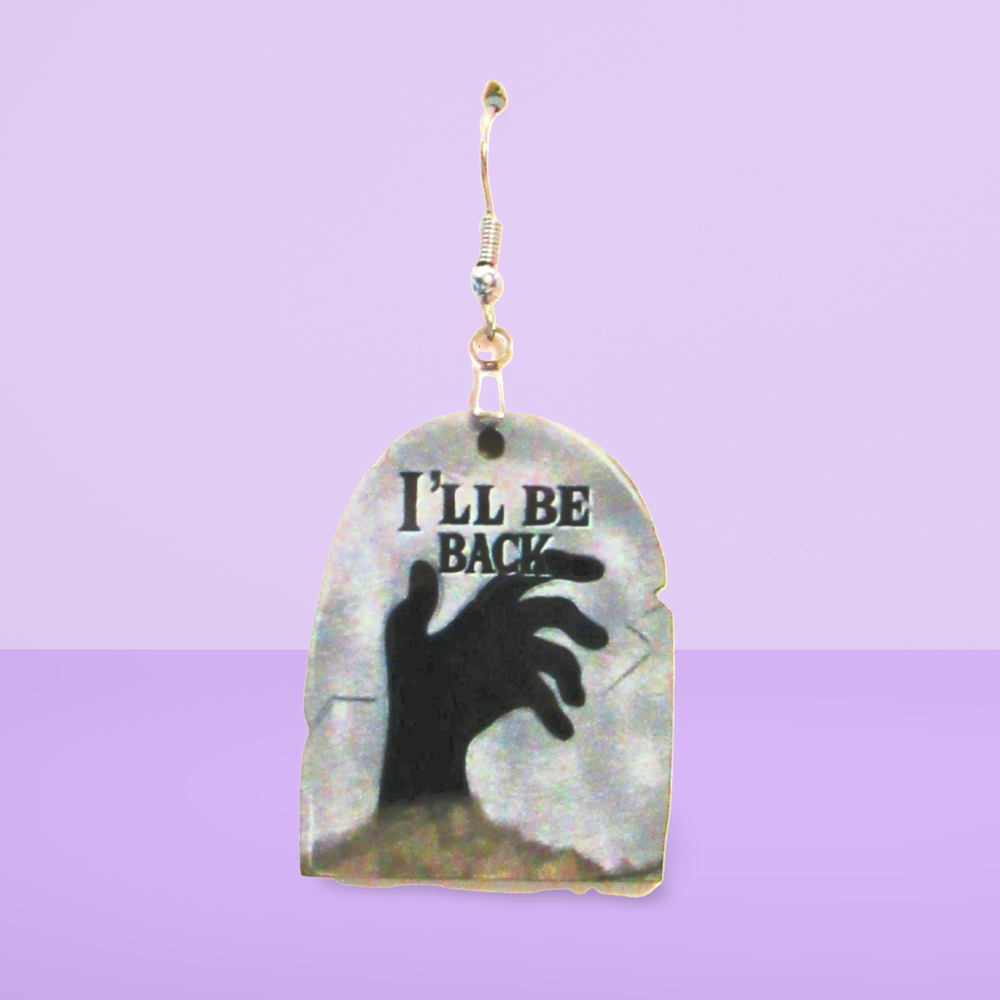 Grave Stone Shaped Sublimated Earrings 1.5 inch