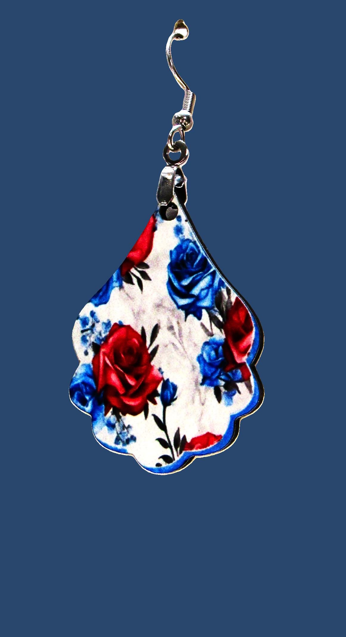 Fancy Teardrop Shaped Sublimated Earrings