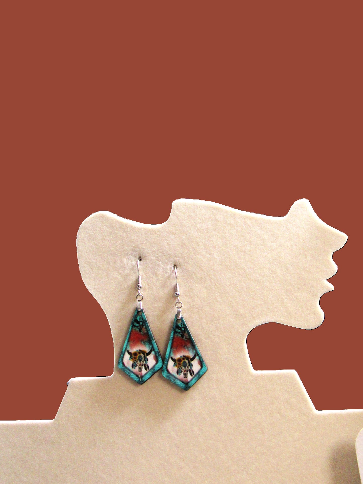 Boho Geometric Shaped Sublimated Earrings