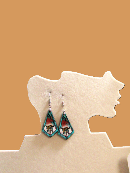 Boho Geometric Shaped Sublimated Earrings