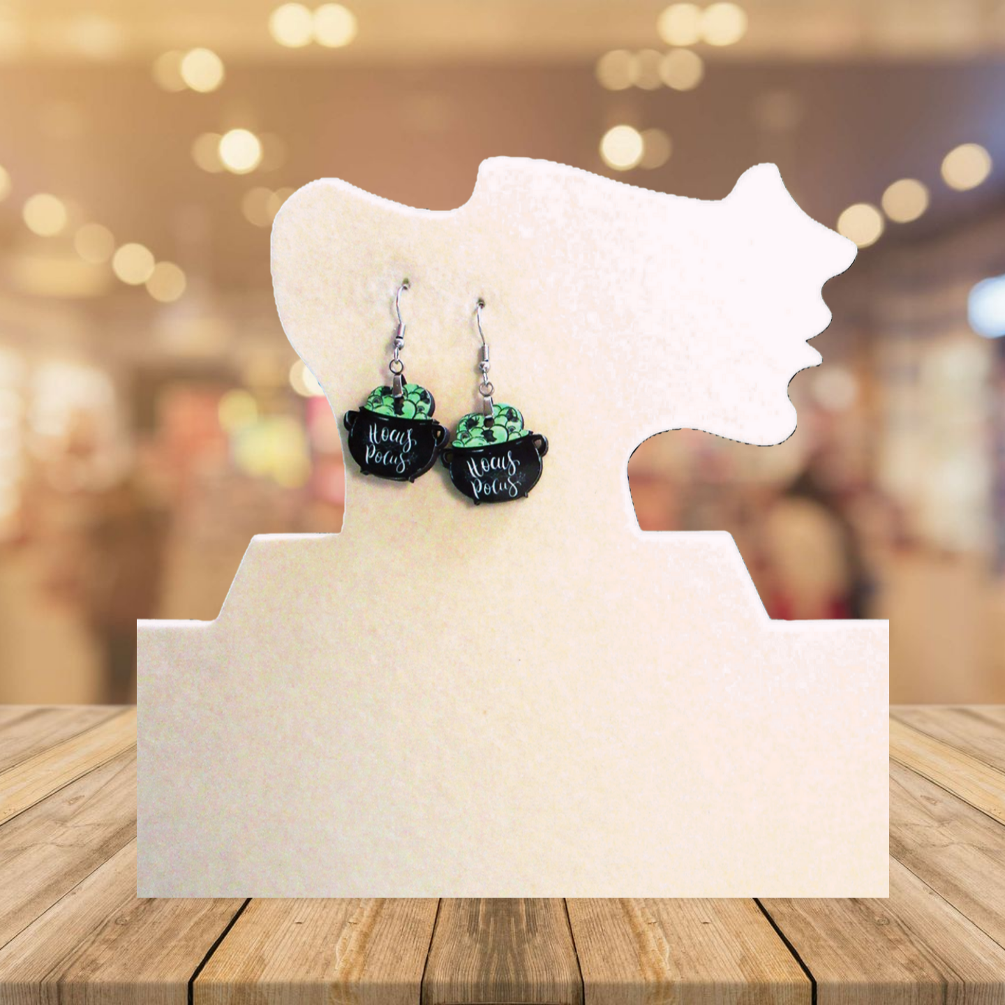 Cauldron Shaped Sublimated Earrings