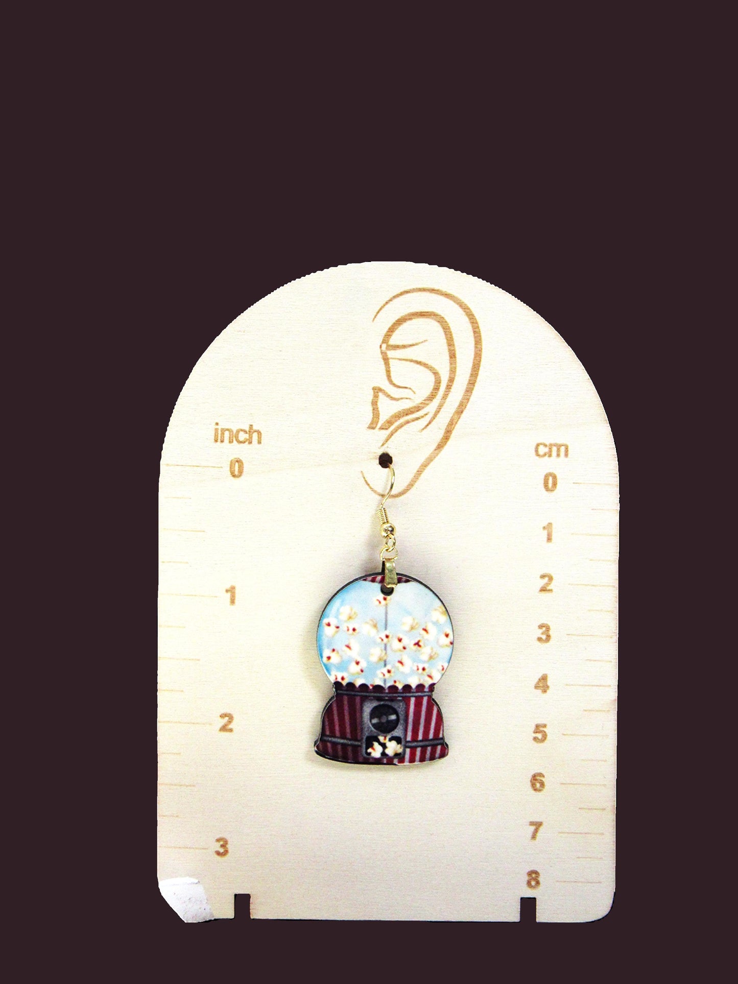 Snow Globe Shaped Sublimated Earrings