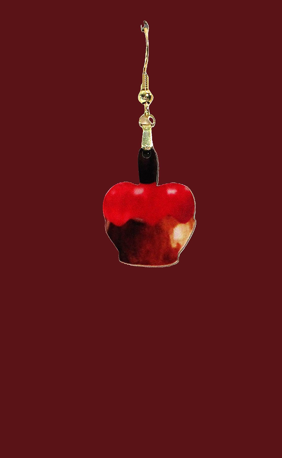 Candy Apple Shaped Sublimated Earrings 1 inch