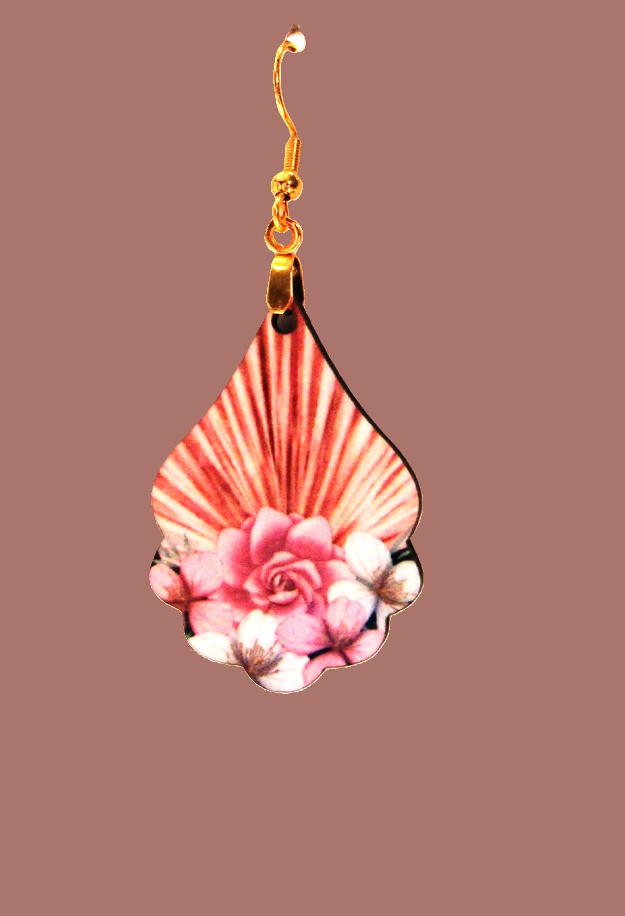 Fancy Teardrop Shaped Sublimated Earrings