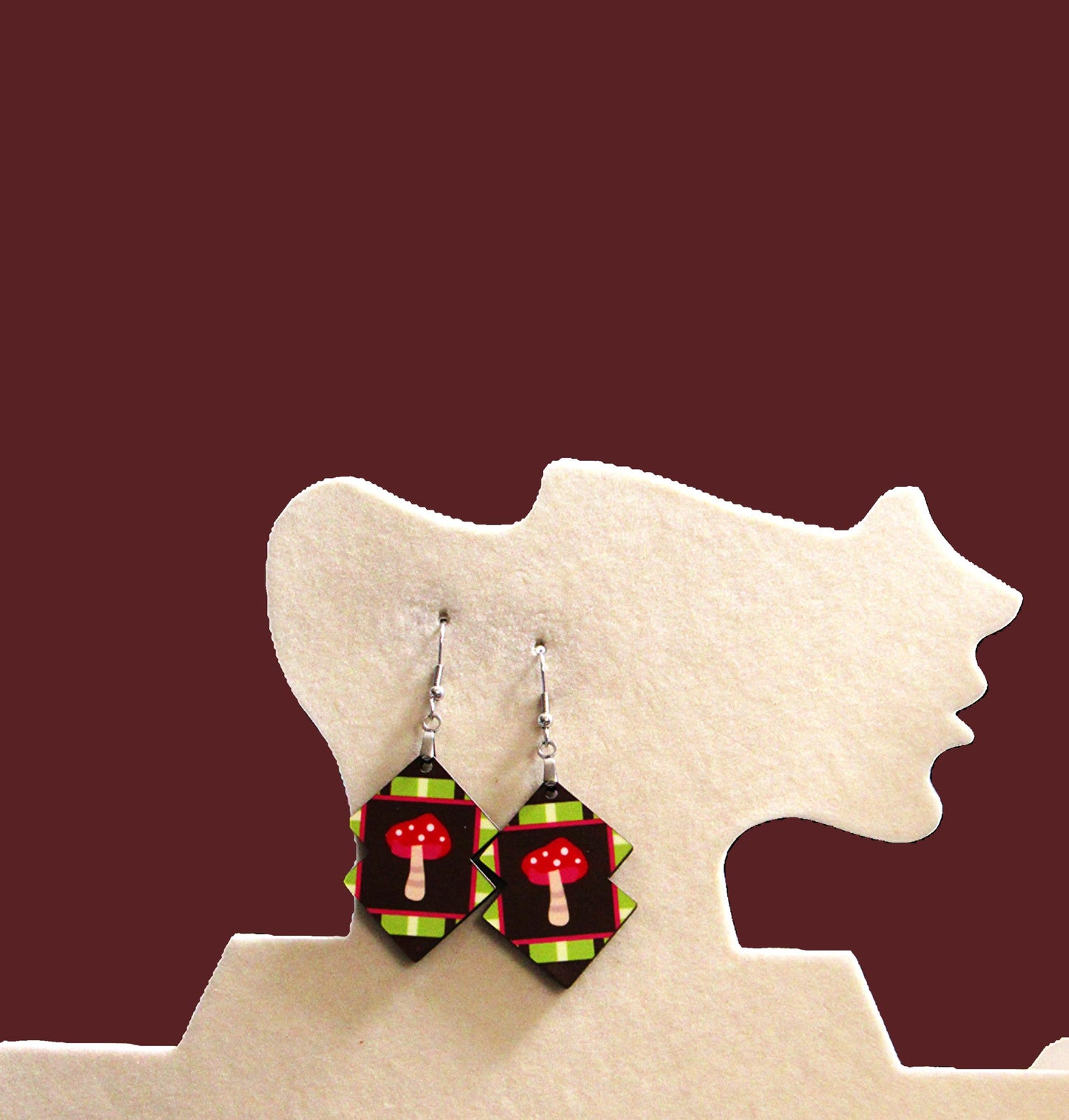 Double Boho Shaped Sublimated Earrings