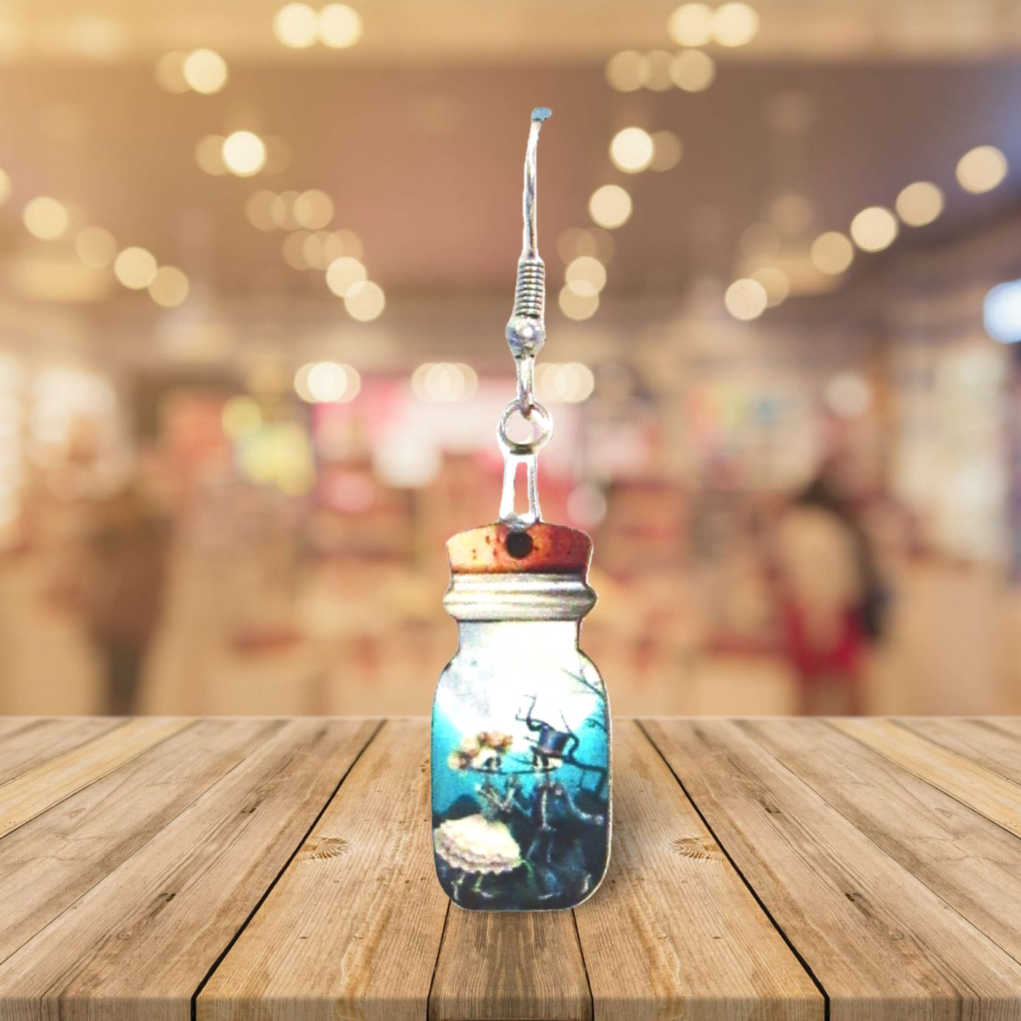 Vial Shaped Sublimated Earring 1 inch