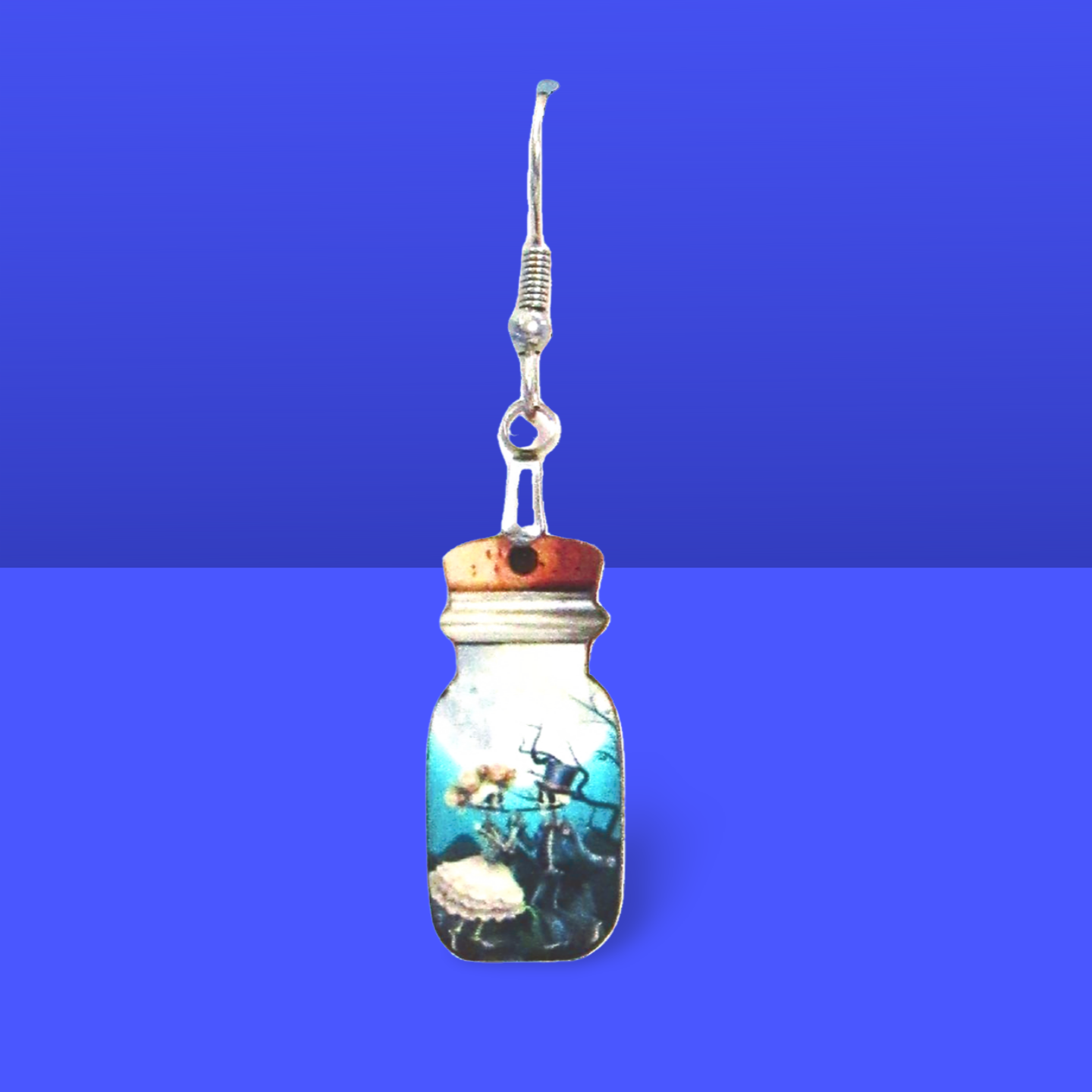 Vial Shaped Sublimated Earring 1 inch