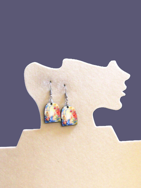 Fairy Door Shaped Sublimated Earrings