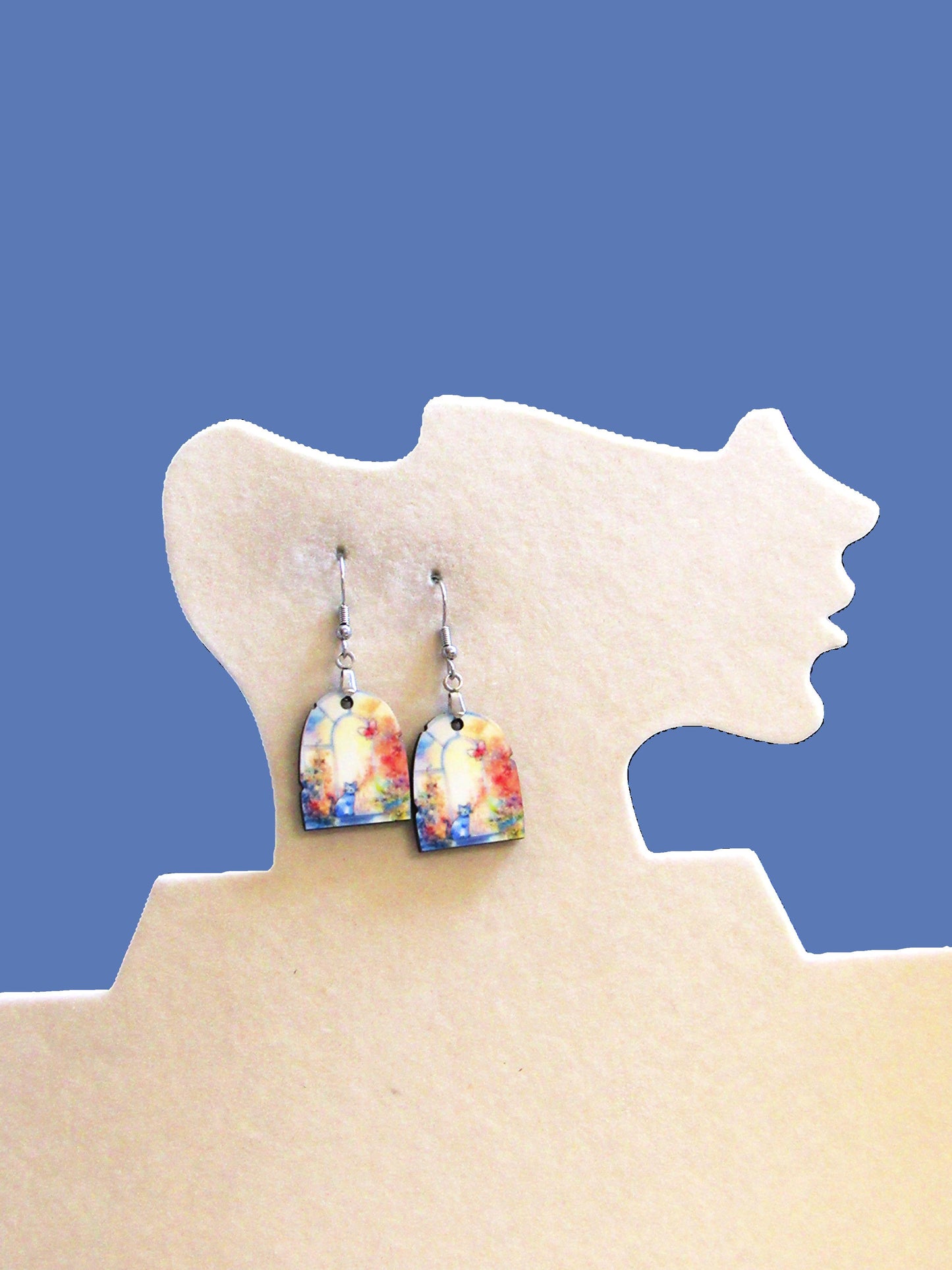 Fairy Door Shaped Sublimated Earrings