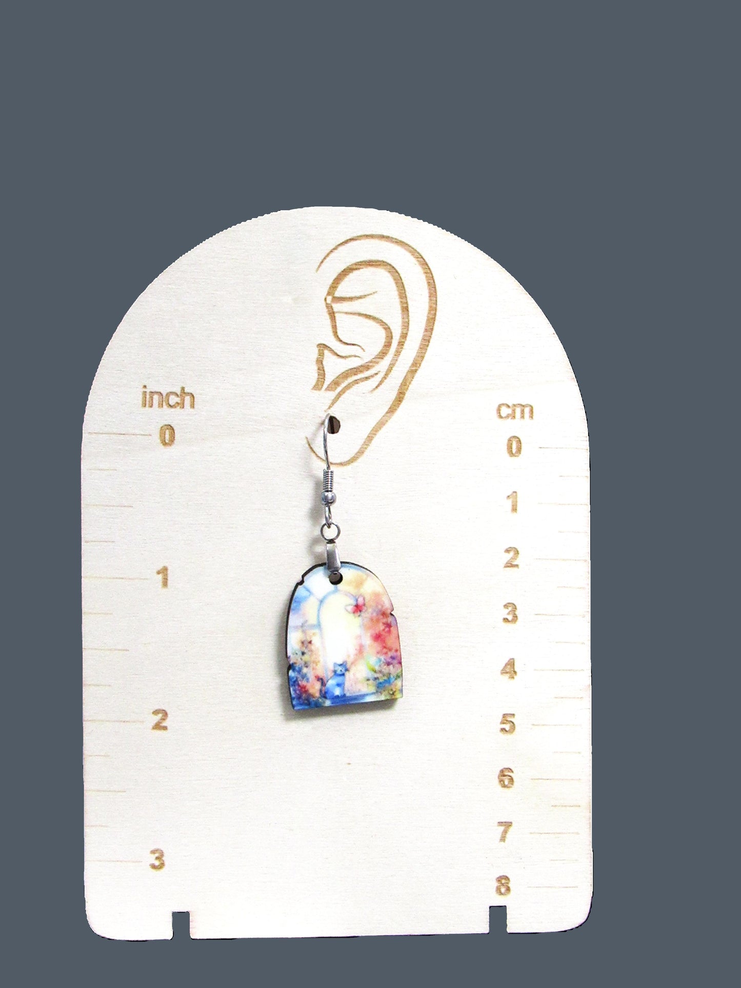 Fairy Door Shaped Sublimated Earrings
