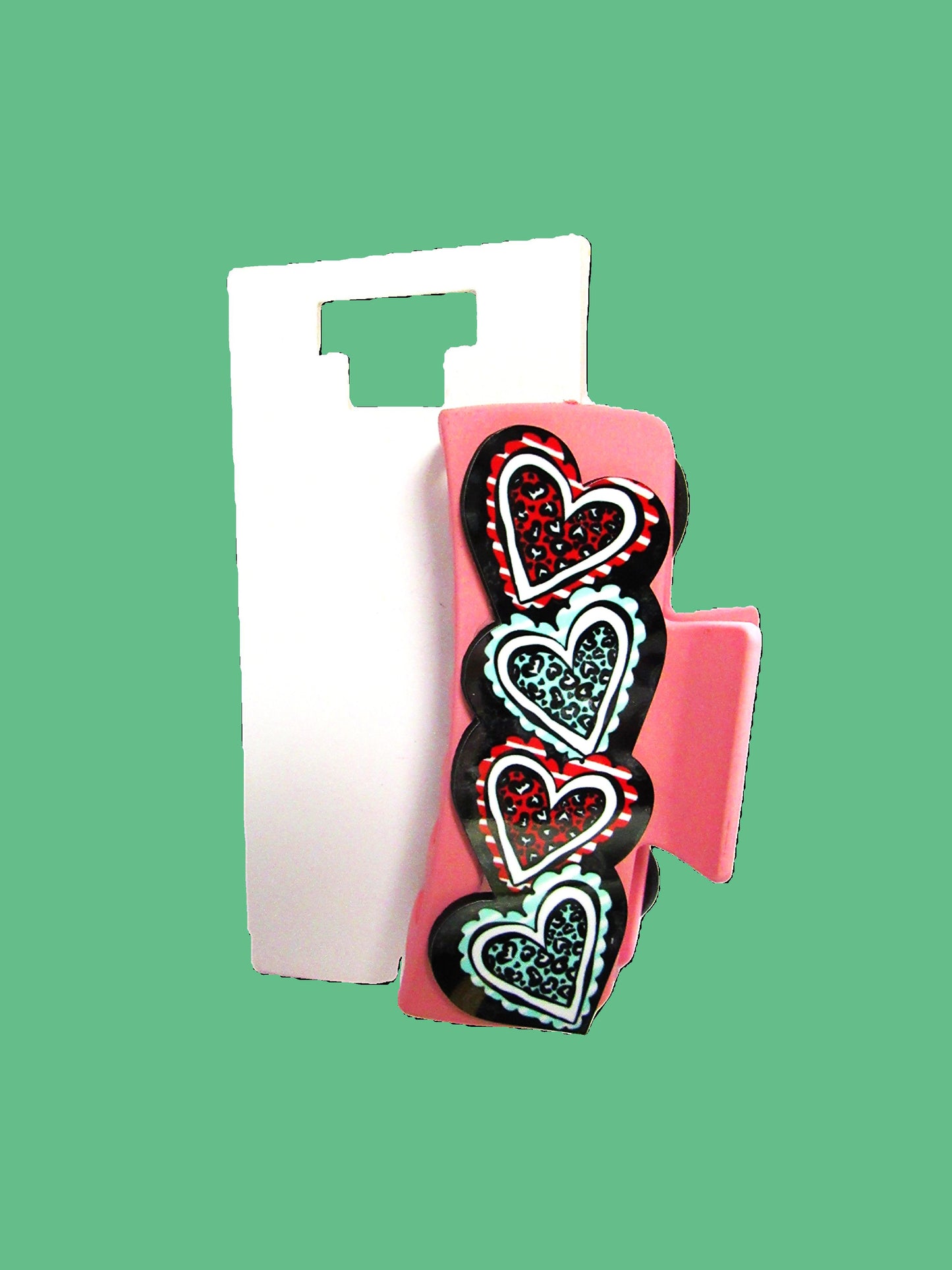 Heart Shaped Sublimated Hair Clip Large