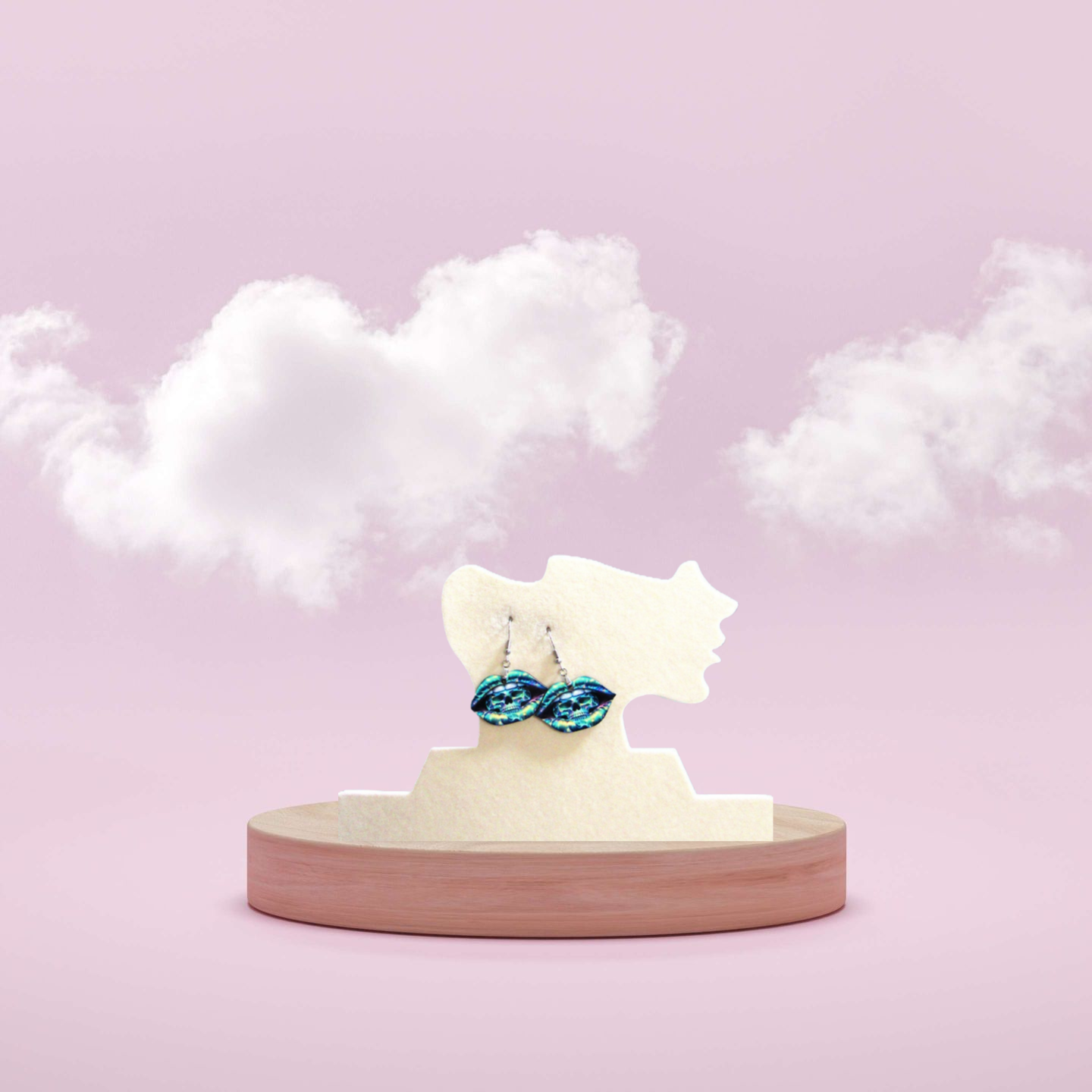 Lip Shaped Sublimated Earrings 1.5 inch