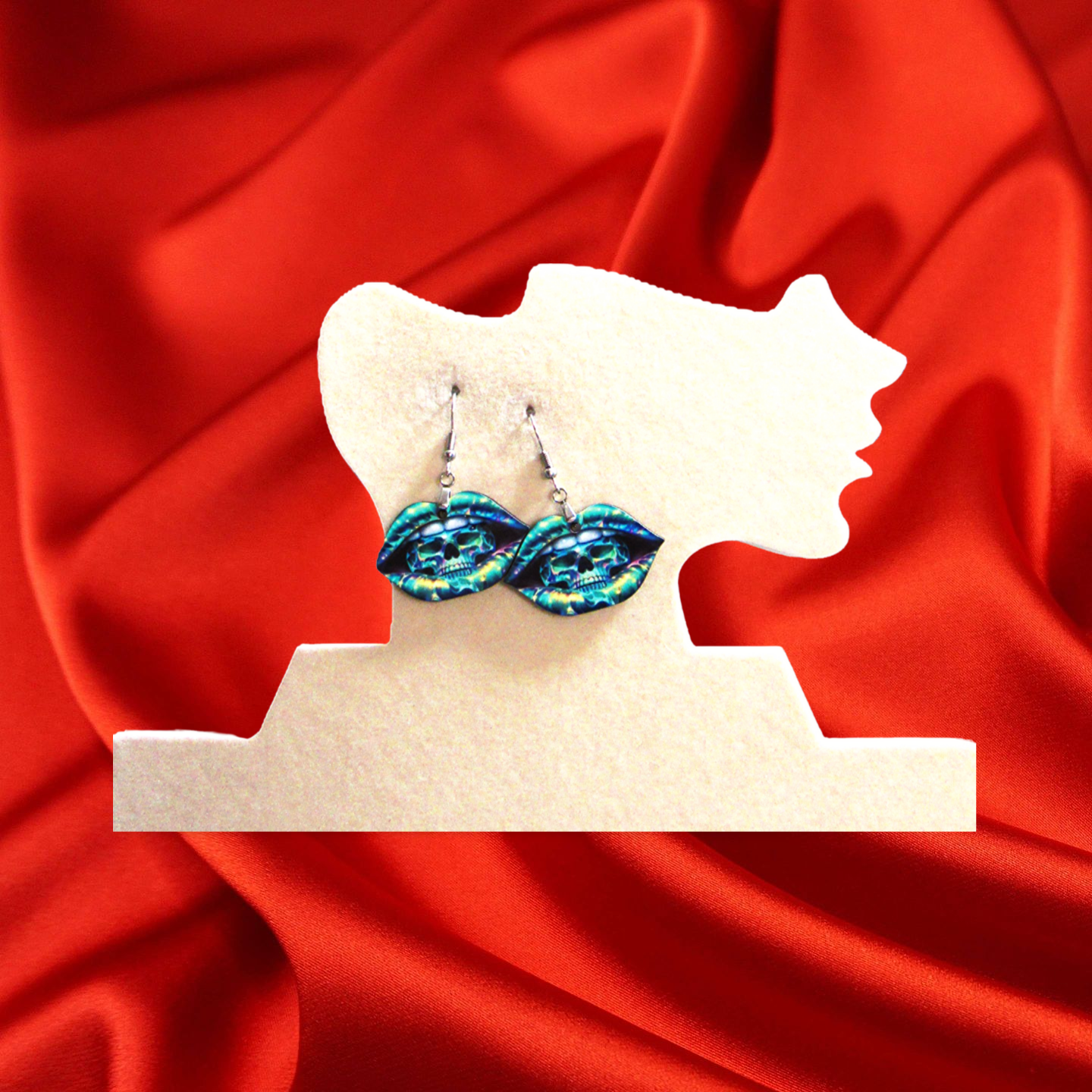 Lip Shaped Sublimated Earrings 1.5 inch