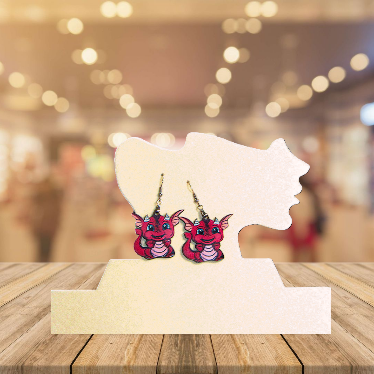 Dragon Shaped Sublimated Earrings 1.5 inch
