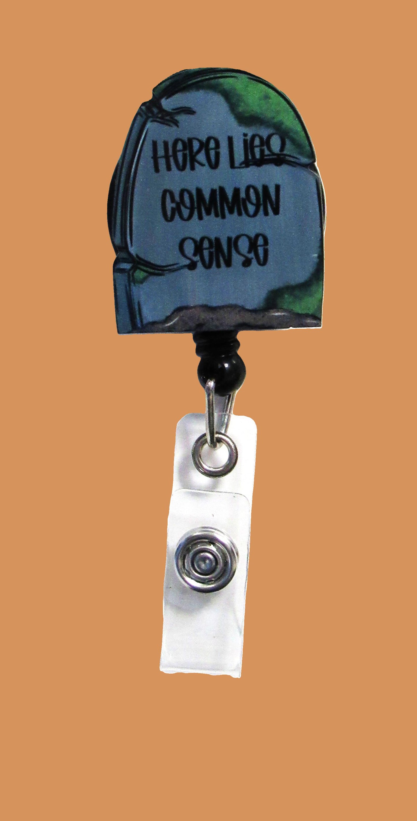 Grave Stone Shaped Sublimated Badge Reel