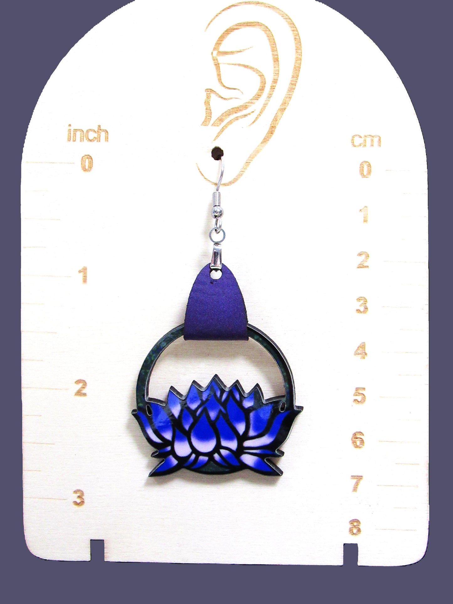 Round Lotus Shaped Sublimated Earrings