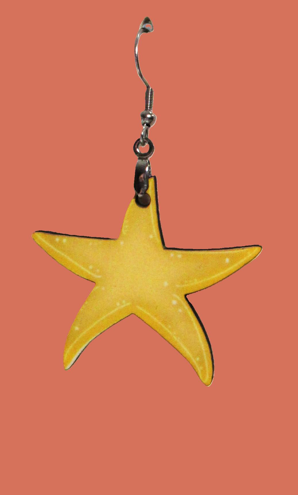 Starfish Shaped Sublimated Earrings