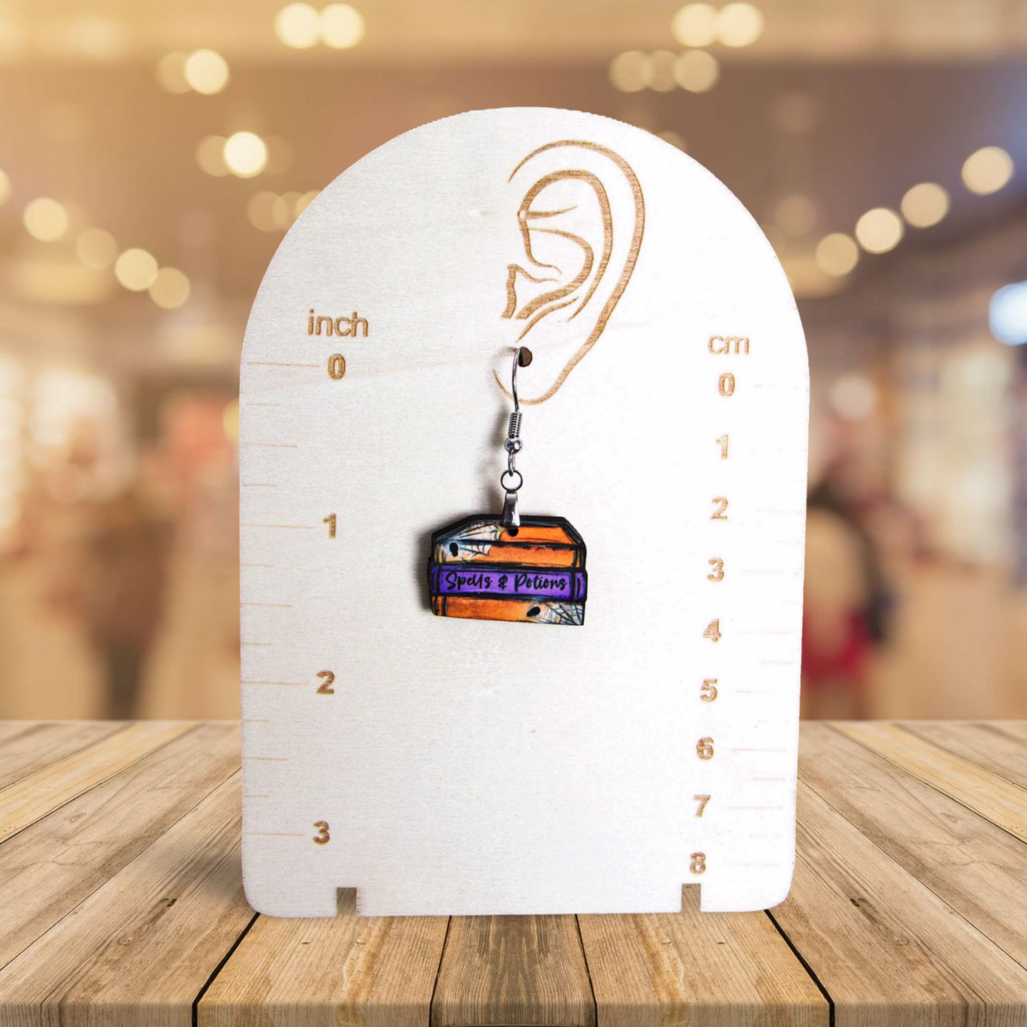 Stacked Book Sublimated Earrings 1 inch